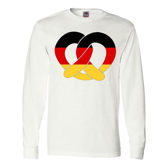 Inktastic German Flag in Pretzel Shape Long Sleeve T-Shirt