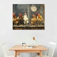 thumbnail image 2 of Orinice  Kitchen Wall Art Chicken Decor - Farm Animal Rooster Pictures on Canvas Prints for Rustic Farmhouse Dining room Walls Decoration  16x12in, 2 of 6
