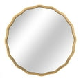 thumbnail image 2 of Ripples Gold Round Metal Modern Wall Mirror, 2 of 6