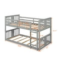 thumbnail image 2 of Gray Twin Over Twin Bunk Bed with Ladder, 2 of 8
