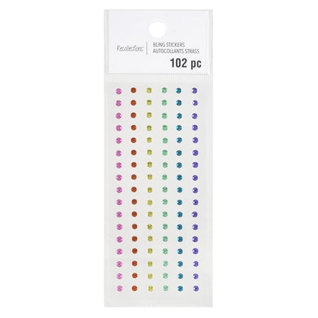 12 Packs: 102 ct. (1,224 total) Multicolored Rhinestone Stickers by Recollections