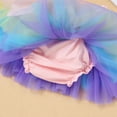 thumbnail image 6 of FYMNSI Baby Girls Birthday Outfit Cake Smash Outfit Romper Ruffle Tulle Tutu Skirt with Headband Clothes Set 3T 3rd Rainbow Fl, 6 of 7