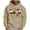 Khaki, variant on Plus Size Sweatshirts for Men Long Sleeve Hooded Pullover Tops Red Wine Glass Print Baggy Casual Clothes Drawstring