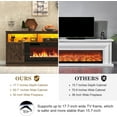 thumbnail image 3 of ChVans 83" Fireplace TV Stand for TVs up to 95" with 50" Electric Fireplace, Farmhouse Entertainment Center with LED, Wooden Media Console for Living Room, Bedroom, 3 of 8