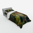 thumbnail image 3 of Ambesonne Fox Bedding Set 4 Pcs, Young Wild Fox in Woodland, Queen, Pale Brown White Green, 3 of 3
