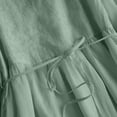 thumbnail image 4 of Women's Linen Dress, Embroidered Summer Maxi Dress with Tie Waist, Boho Cotton Long Dress for Women, 4 of 9