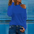 thumbnail image 2 of Ketyyh-chn99 Womens Long Sleeve T Shirts 2023 Casual Shirts Tunic Tops Navy,L, 2 of 5