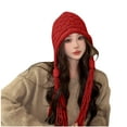 thumbnail image 2 of Babysbule Hats for Women Winter Winter Knitted Hats Fashion Cold Hat Cute Outdoor Warmth Thick Woolen Hats, 2 of 3
