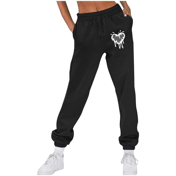 PNTUTB Women Casual Fashionable Trousers Basic Loose Fitness Drawstring Design with Pockets Sports Pants