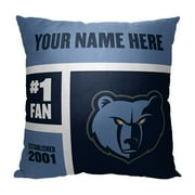 The Northwest 1NBA-69501-0028-RET 18 x 18 in. NBA Memphis Grizzlies Colorblock Personalized Throw Pillow