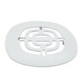 thumbnail image 3 of D316-50 4-1/2" OD Brass Snap-in Shower Grid Drain Cover, Powder Coat White, 3 of 4