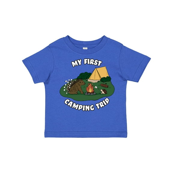 Inktastic My First Camping Trip-camping Hedgehog Boys or Girls Toddler T-Shirt