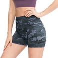 thumbnail image 2 of Endives Women's Yoga Short Leopard Print Biker Shorts High Waist Yoga Workout Running Gym Short, 2 of 5