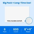 thumbnail image 5 of MWPO Unscented Pet Wipes for Dogs & Cats - 600 Count Dog Wipes for Cleaning Paws, Body, and Butt, Thick & Soft Hypoallergenic Pet Grooming Wipes, 5 of 8