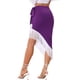 thumbnail image 3 of Falda Bodycon con Flecos Inspire Chic para Mujer, Falda Midi Asimétrica con Cintura Ajustable, Color Púrpura, Talla S, 3 of 6