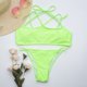 thumbnail image 5 of Bikini de moda sexy para mujer Conjunto de ropa de playa con estampado de dos piezas de color sólido Fridja nalpqowj22618, 5 of 5