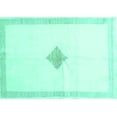 thumbnail image 1 of Ahgly Company Machine Washable Indoor Rectangle Solid Turquoise Blue Modern Area Rugs, 5' x 7', 1 of 4