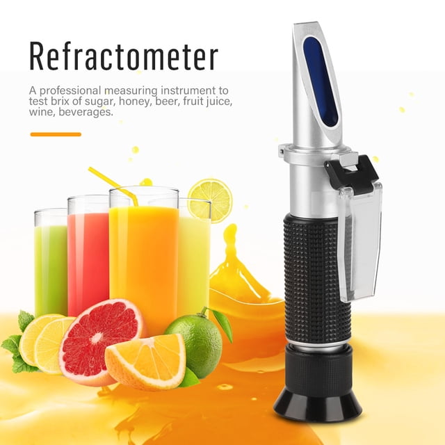 Refractómetros De Azúcar, Refractómetro Brix Antideslizante Escala Mínima Del 0,2% Para Zumo De Frutas Para Miel