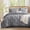 01 Grey, variant on U by Bedsure Queen Comforter Set Grey, Bed in a Bag Queen Size Bedding, 7 Pieces Pinch Pleat All Season Comforter