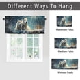 thumbnail image 6 of Wolf Window Curtain Valances Winter Snow Wildlife Animal Safari Hunting Theme Privacy Window Valances for Living Room Kitchen 54 by 18 in, 1 Panel, 6 of 6