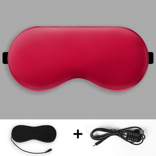 Fiudx Antifaz Térmico para Ojos, Ajustable con Alimentación Por Usb, 3 Niveles de Temperatura, Compresa Caliente Relajante, Ideal para Ojos Cansados, Ayuda para Dormir, Correa Ajustable de Terciopelo