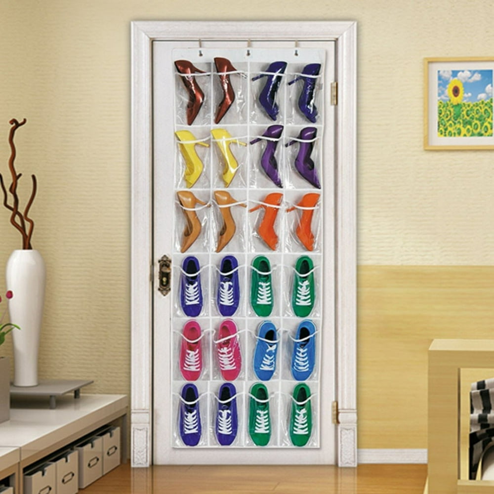 MesaSe Back Door Shoe Storage Bag Wall mounted Non woven Shoes Transparent Travel Walmart