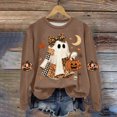 thumbnail image 5 of Duqingm Halloween Sweatshirts for Women Ghost Oversized Crewneck Sweatshirt Cute Pumpkin Graphic Fleece Pullover,XL, 5 of 6