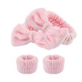 thumbnail image 1 of Puños de pulsera con diadema de 4 piezas para lavarse la cara. Las mujeres y las niñas se maquillan para evitar derrames de líquidos., 1 of 6