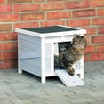 thumbnail image 2 of Caseta para gatos TRIXIE para exteriores, resistente a la intemperie, con suelo elevado, gris, 2 of 5