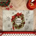 thumbnail image 6 of kladzum Christmas Doormat Wreath Christmas Decorations Printed Door Mats Non-slip Bath Mat Small Carpet 23.6"x15.7" Floor Mat for Living Room, Bedroom, Bath, Door, Holiday Gifts, 6 of 6