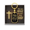 thumbnail image 1 of Father's Day Blessed To Call You Dad Message Card Dog Tag Keychain Stainless Steel or 18k Gold, 1 of 7