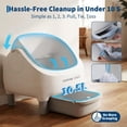 thumbnail image 5 of Self Cleaning Litter Box - Automatic Cat Litter Box with APP Control - Odor-Free Waste Disposal Includes Trash Bags - Large Waste Bin - Open-Top - for Multiple Cats - Light Grey, 5 of 9