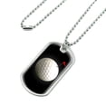 thumbnail image 2 of Golf Ball Moon Flag Golfing Military Dog Tag Pendant Necklace with Chain, 2 of 4