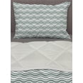 Abstract Comforter & Sham Bedding Set, Curvy Different Sized Lines Bold ...