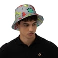thumbnail image 6 of Daiia Cute Dinosaur Pattern Bucket Hat - Trendy Cotton Sun Hat for Beach, Golf, Fishing - Fun Outdoor Vacation Boonie for Men and Women, 6 of 9
