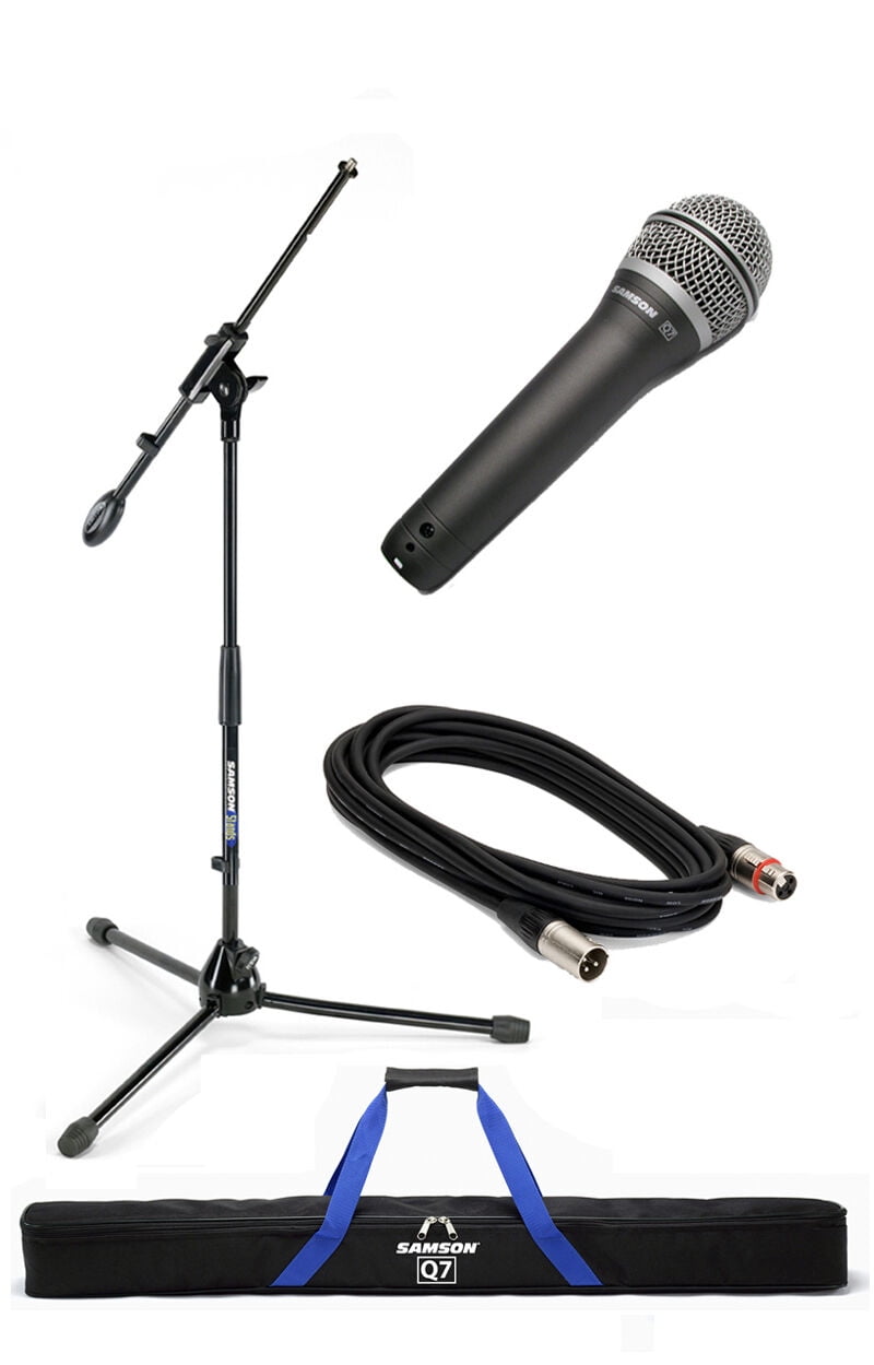 Samson Q7VP Complete Dynamic Mic with Q7 Mic, Boom Stand, Clip, Cable