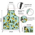 thumbnail image 3 of Yellow Lemon Fruit Flowers LightBlue Apron-Garden Aprons for Women with Pockets-Cotton Linen Waterproof Kitchen Cooking Gardening Aprons Adjustable for Kitchen,Cooking,BBQ and Salon 33x27 Inch, 3 of 7
