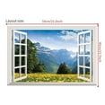 thumbnail image 4 of ABODELINE Fake Window for Walls Faux Window Decal Windows Poster Picture Open Window Wall Art Decor, Stick and Peel Wallpaper Nature Wall Decol Mountain Scene Mural, 16" x 24", 4 of 7