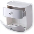 thumbnail image 3 of Dispensador de papel higiénico montado en la pared Caja de papel higiénico Caja de almacenamiento automático con cajón Sin perforación Soporte de papel impermeable a prueba de polvo Material ABS Ormromra LN-1625, 3 of 5