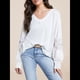 thumbnail image 5 of Blusas de Mujer con Cuello en V, Larga, Encaje, Elegantes, Informales, Modernas, de Gran Tamaño. M, 5 of 7
