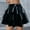 Black, variant on OGLCCG Girls Metallic Short Skirt Sparkly Shiny 2-Layer Ruffle Cake Skirts For Party Cheerleaders Puffy Gauze Skirt Tutu 5-15 Years