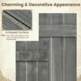 thumbnail image 5 of Topcobe 36 x 11 Inch Farmhouse Paulownia Wood Window Shutters Set of 2 for Windows, Indoor Decor for Home-Dark Gray, 5 of 7