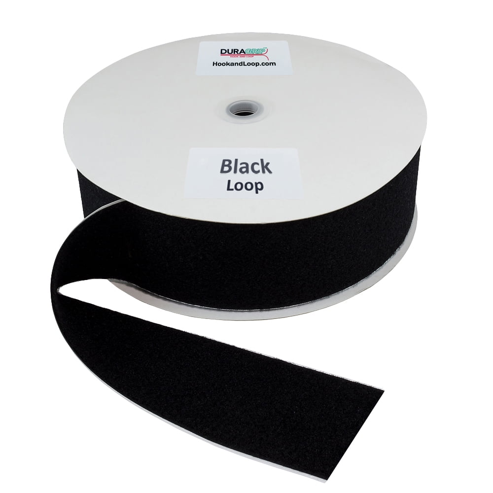 DuraGrip® Brand 3" Black Loop Peel & Stick Rubber