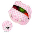 thumbnail image 3 of Bolsa Térmica para Almuerzo Dezcrab a Cuadros Rosa, Aislada y Antiderrame, 3 of 6