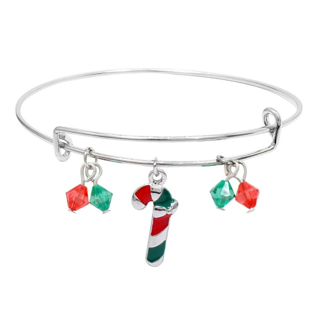 Fiudx Pulsera Navideña de Aleación con Diseño de Árbol de Navidad, Joya Llamativa, Colgante de Aceite Único, Regalo para Fiesta, Compromiso, Accesorio Ideal para Mujer.