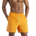 thumbnail image 2 of SWSMCLT Men's Comfy Swim Shorts Swimming Swim Trunks Beach Summer Mid Rise Soft Elastic Waist Yellow XX-Large, 2 of 2