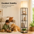 thumbnail image 7 of DAYBETTER 69”Floor Lamp With Shelves, 3 Color Temperature Corner Display Bookshelf Lamp, 9W LED Bulb Include, Black Shelf Floor Lamp for Living Room, Bedroom, Office, Corner, 7 of 7