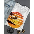 thumbnail image 3 of Palms In The Sunset T-Shirt Women -SPIdeals Designs, Female 4X-Large, 3 of 4
