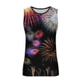thumbnail image 3 of Penkiiy Graphic Tank Tops Men 3D Fireworks Print Novelty Vest Casual Soft Sleeveless T-Shirt Workout Vest Summer Fashion Tanks L Pink, 3 of 4