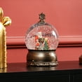 thumbnail image 5 of HOMCOM Christmas Snow Globe with Music, Light and Swirling Glitter, Battery Operated Christmas Decoration, Bronze, 5 of 9